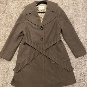 Banana Republic Belted Wool Blend Wrap Coat